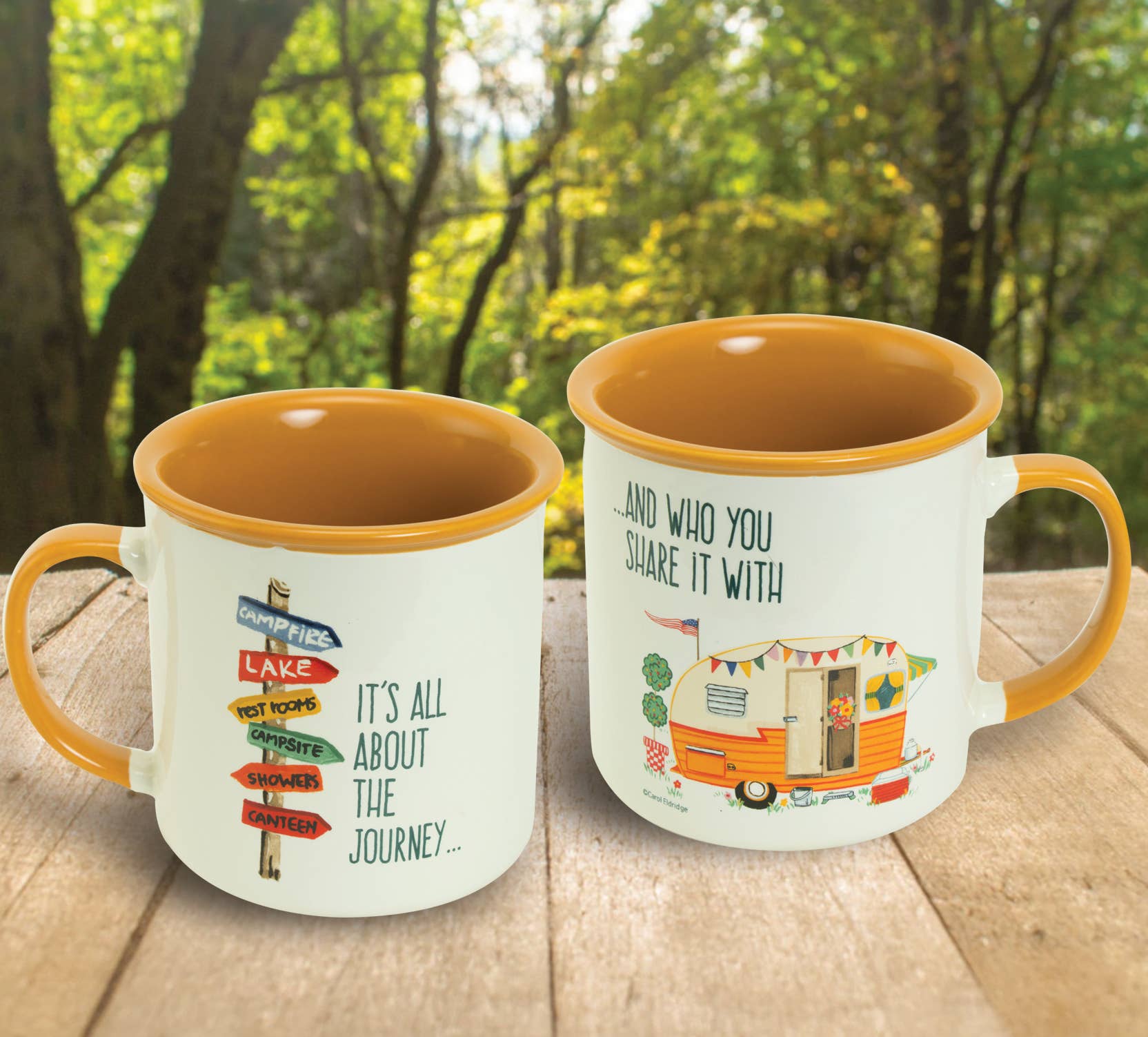 Carol Eldridge Designs Camping Mugs