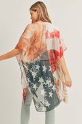 Vintage American Flag Grunge Kimono