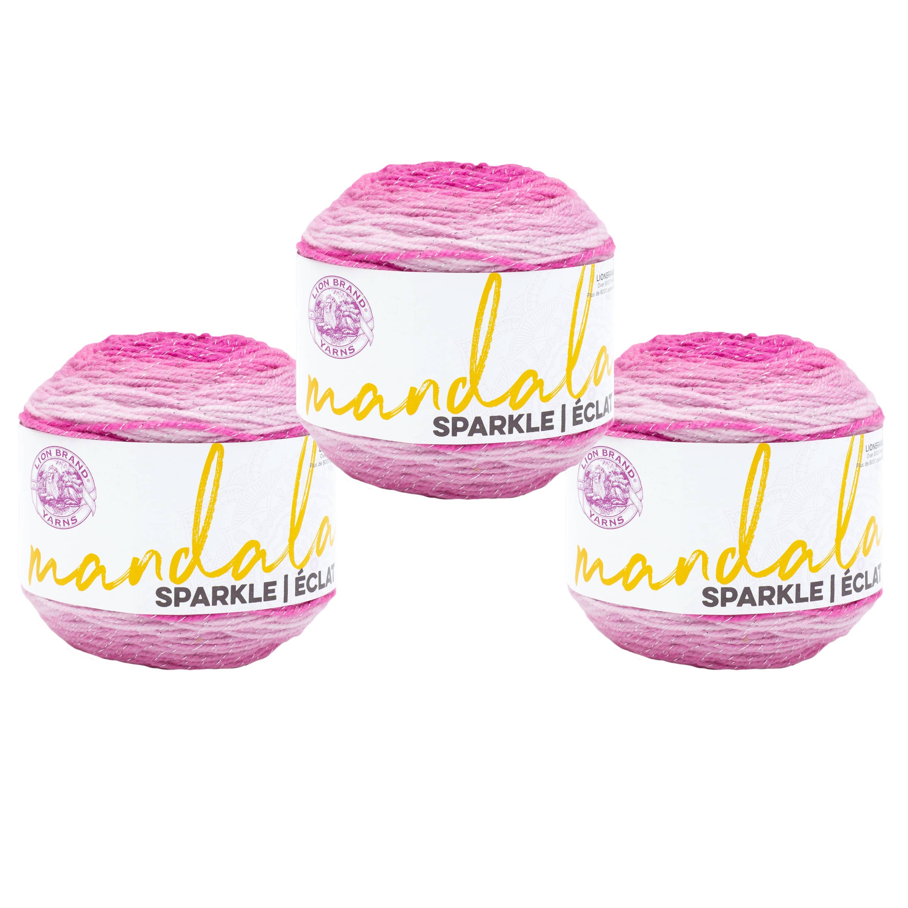 Lion Brand Yarn Mandala Sparkle Aries 3 Pack