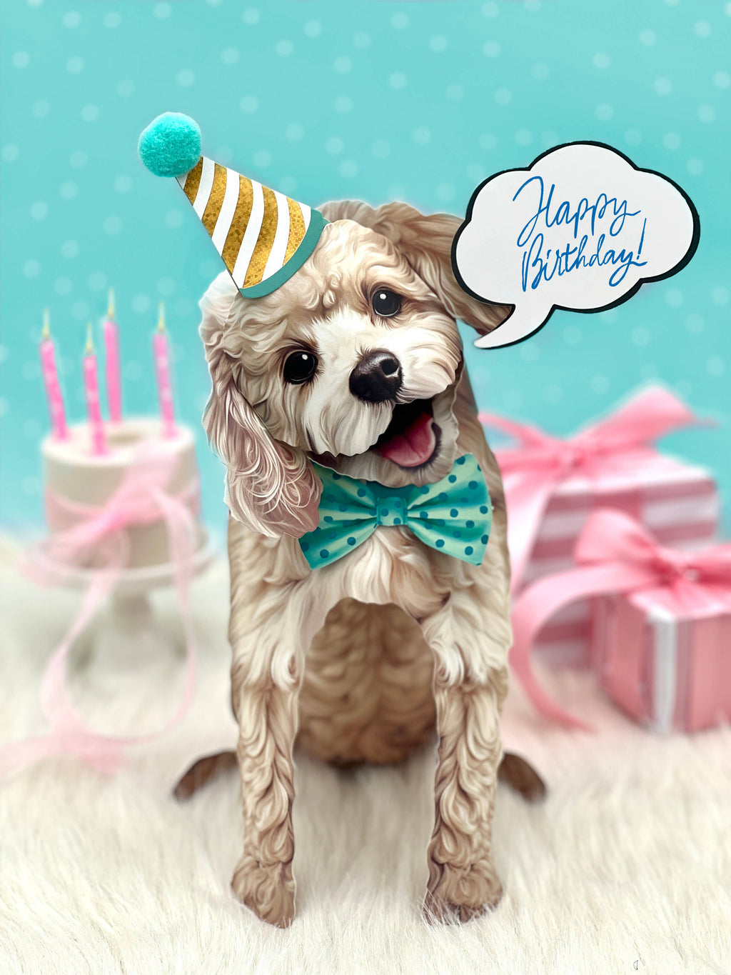 Poodle (6 Pop-up Greeting Cards)