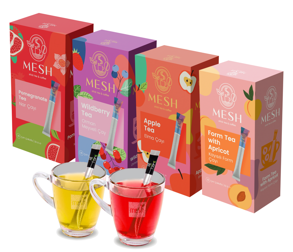 12-Pack Fruit Tea Bundle Mesh Sticks (3 Packs Each Flavor)