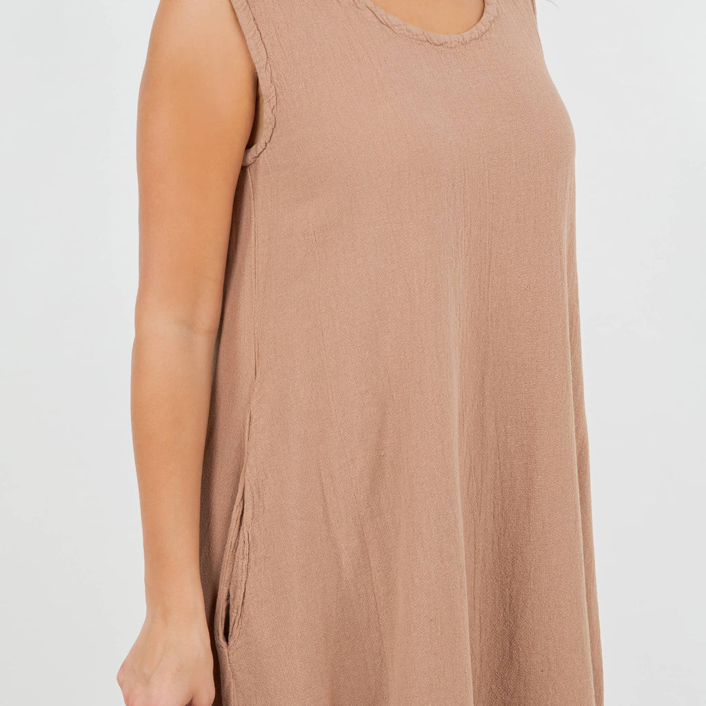 Ellie Dress-With Pockets 100% Cotton Gauze Dress