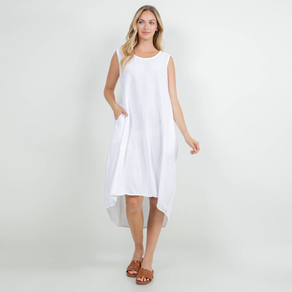 Ellie Dress-With Pockets 100% Cotton Gauze Dress