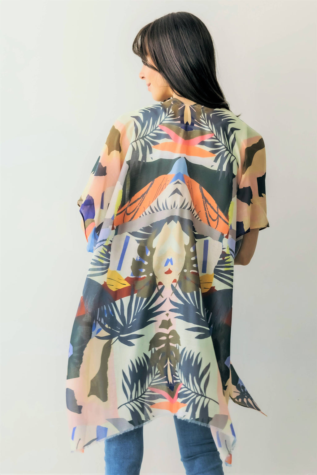 Tropical Print Kimono