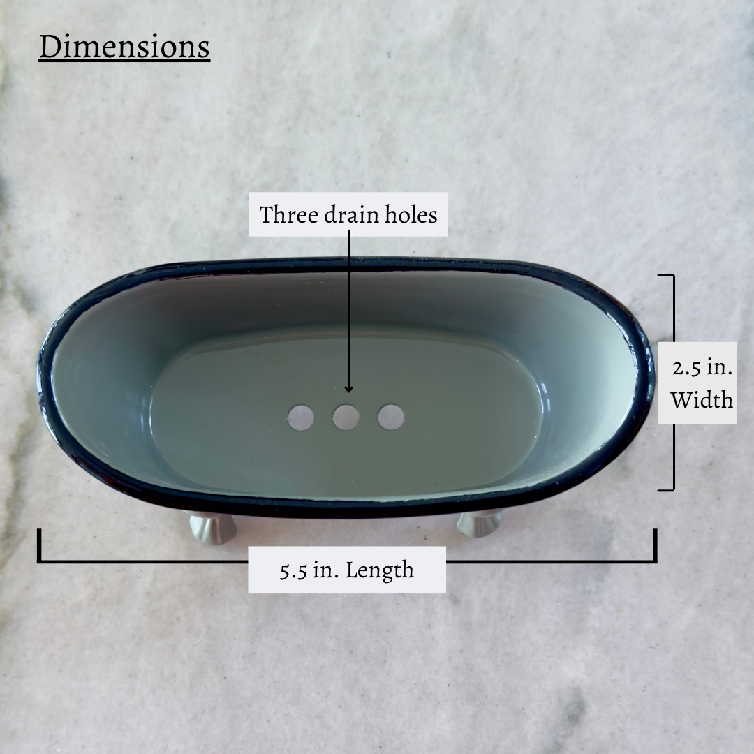 Antique Bathtub Soap Dish 12-Pack, 4-Colors Bright