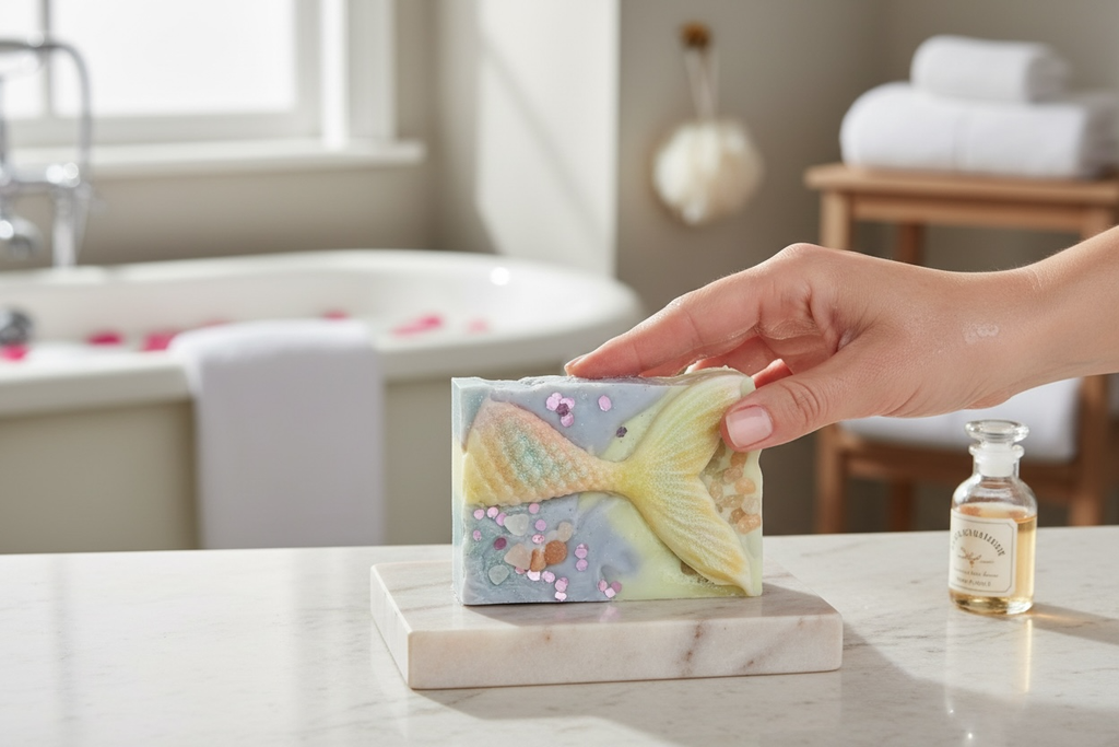 Mermaid Soap Bar: Handmade Ocean Theme Soap