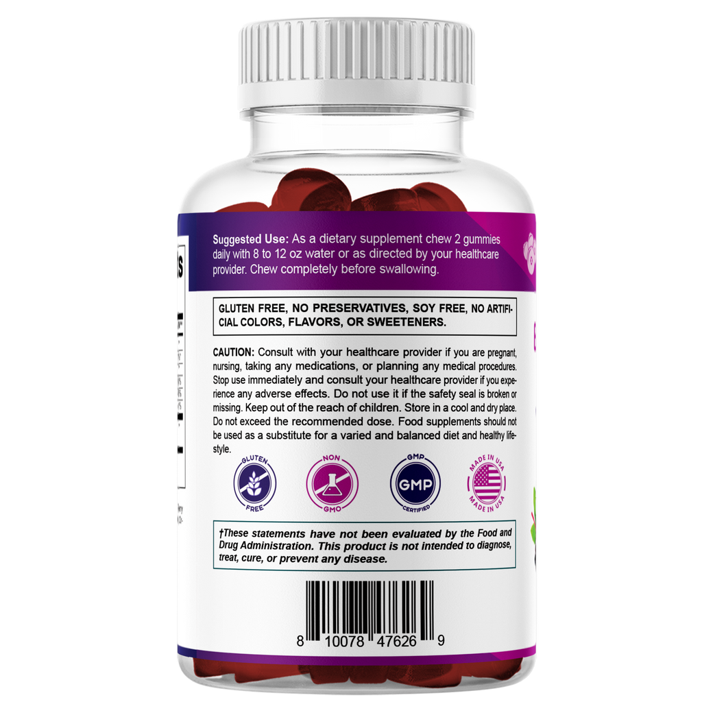 Vitamatic Elderberry Gummies | Zinc & Vitamin C | 60ct