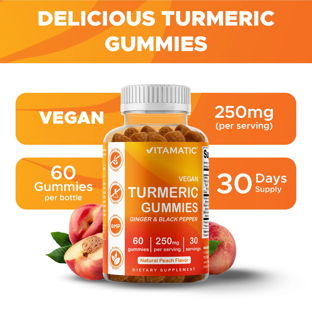 Vitamatic Turmeric 95% Curcuminoids | Joint & Gut | 60ct