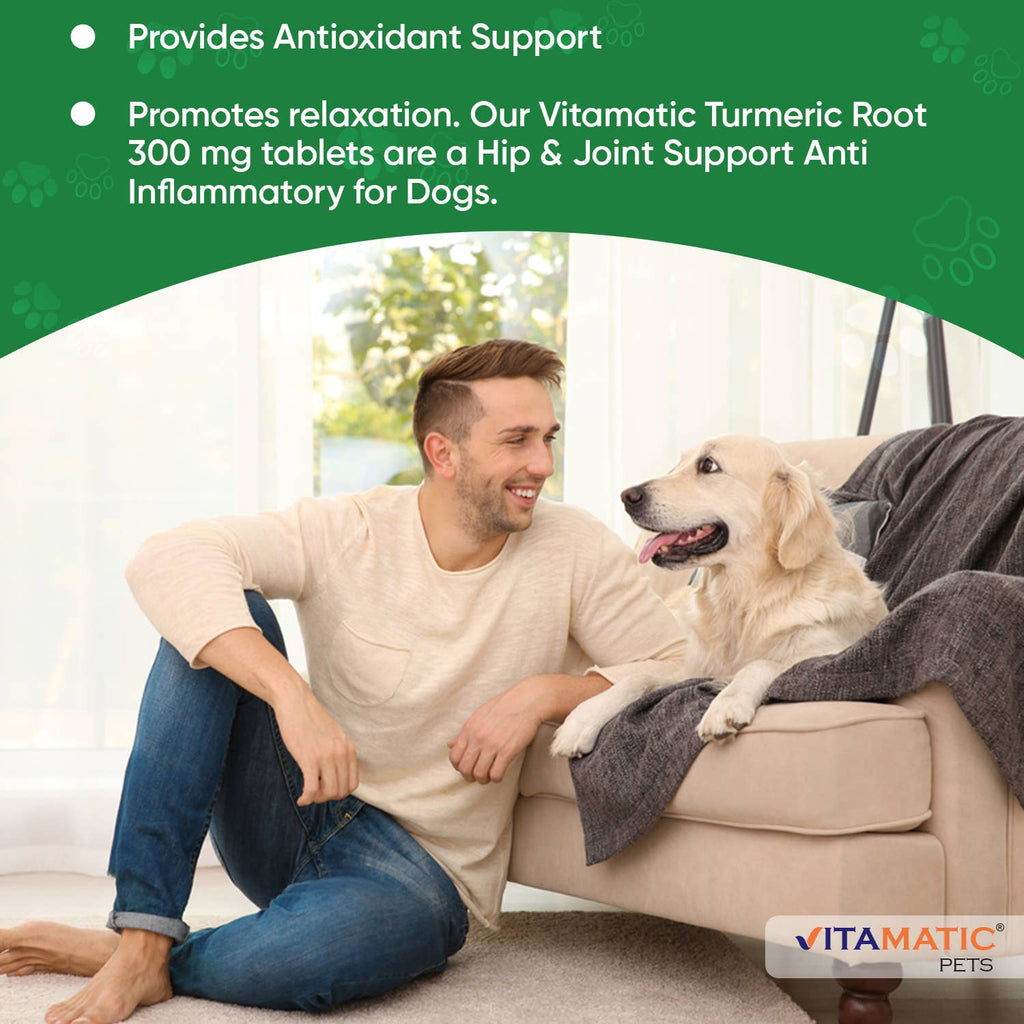 Vitamatic Turmeric for Dogs | Joint & Hip Support| 120ct
