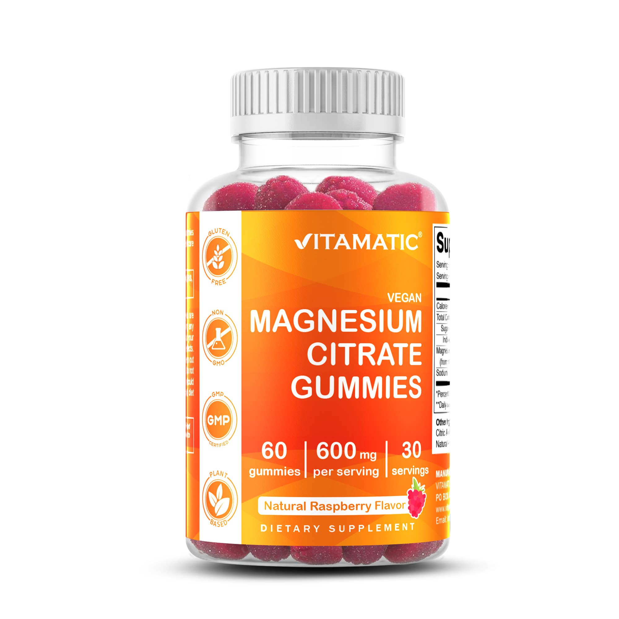 Vitamatic Magnesium 600mg | Muscle & Calm | 60 Vegan Gummies