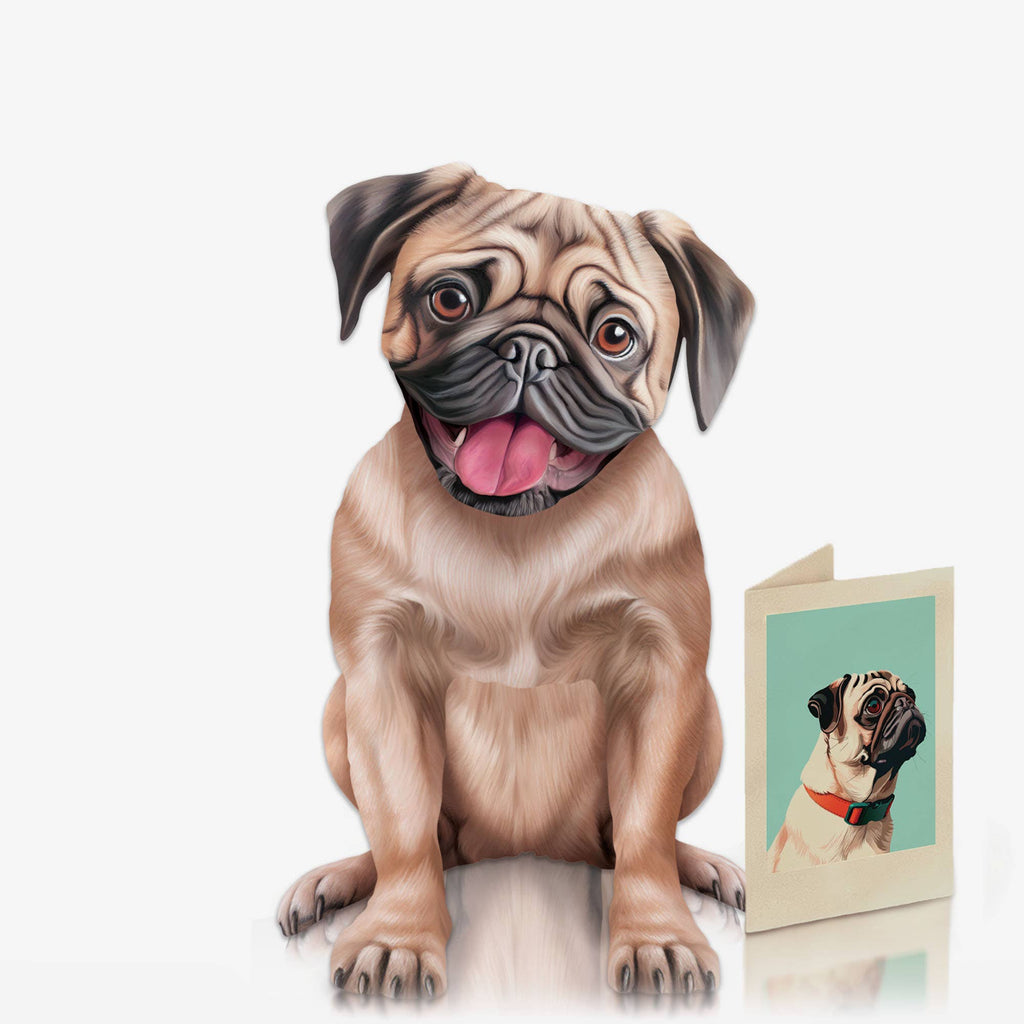 Pug (6 Pop-up Greeting Cards)