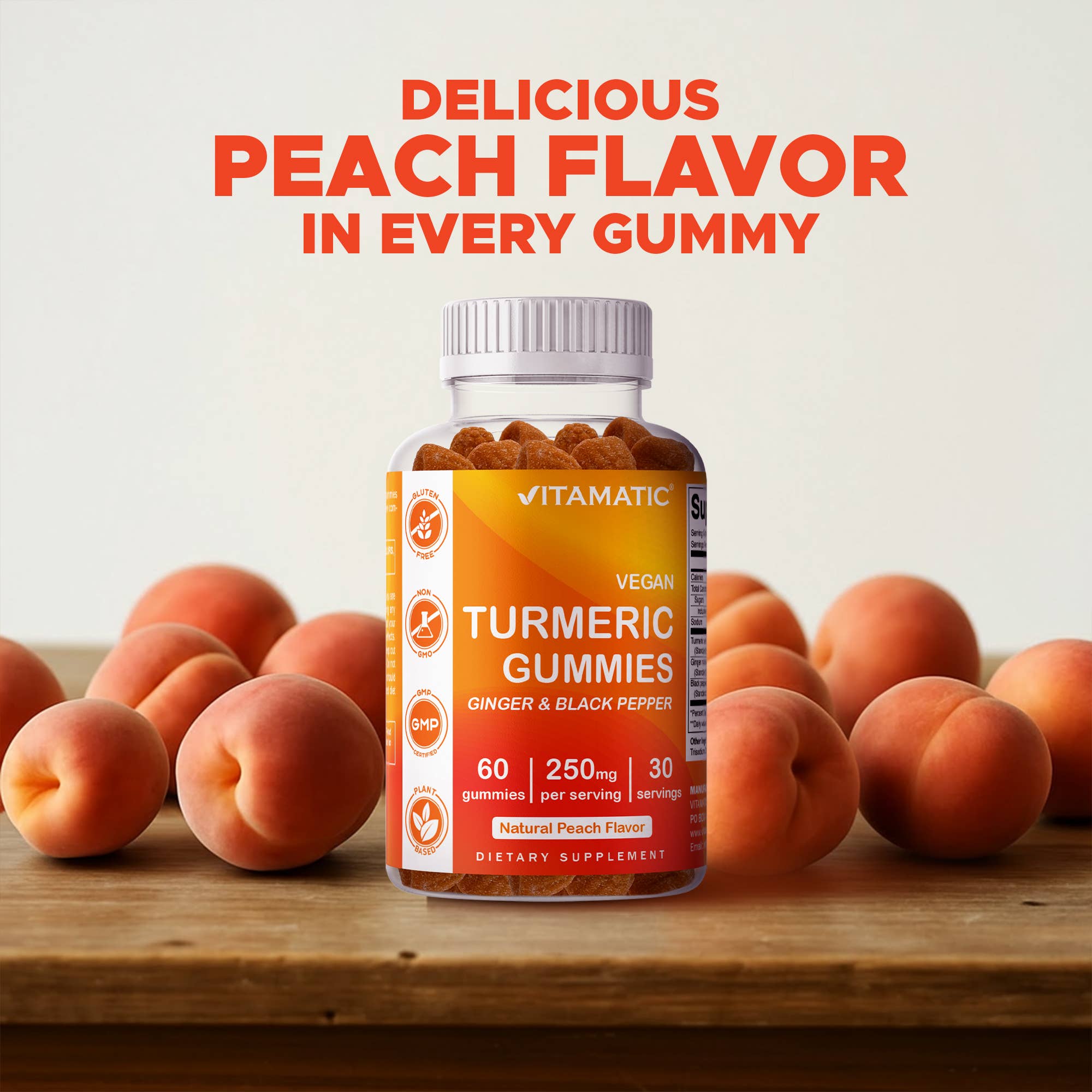 Vitamatic Turmeric 95% Curcuminoids | Joint & Gut | 60ct