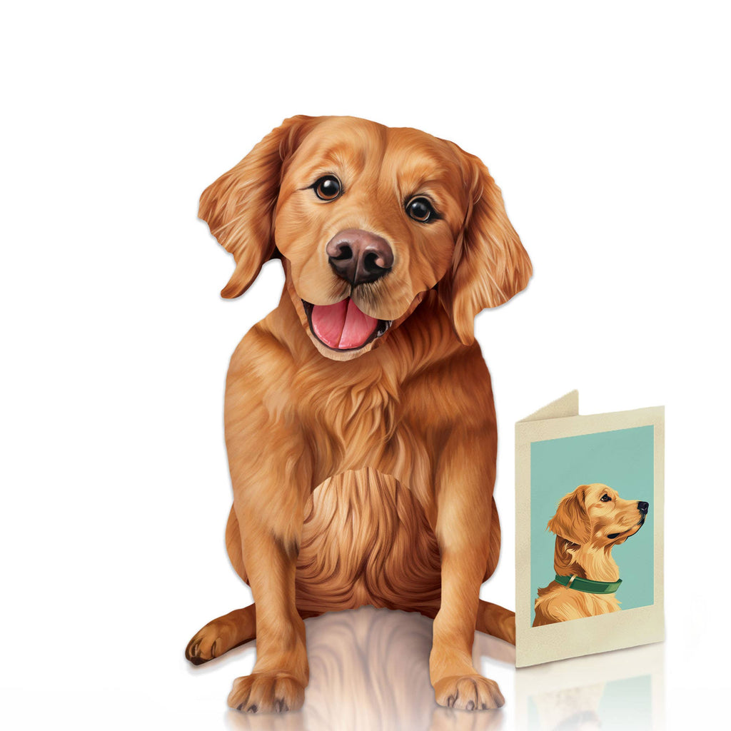 Golden Retriever (6 Pop-up Greeting Cards)