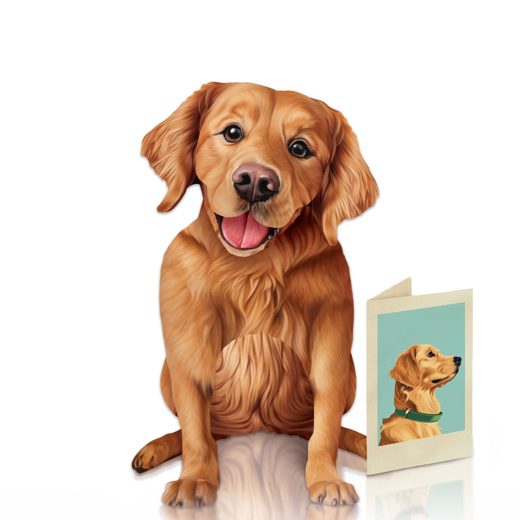 Golden Retriever (6 Pop-up Greeting Cards)