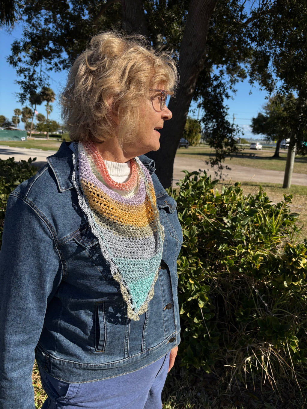 Boho Head Scarf or neck scarf