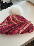 Pink hat big puff