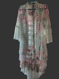Pink lace duster
