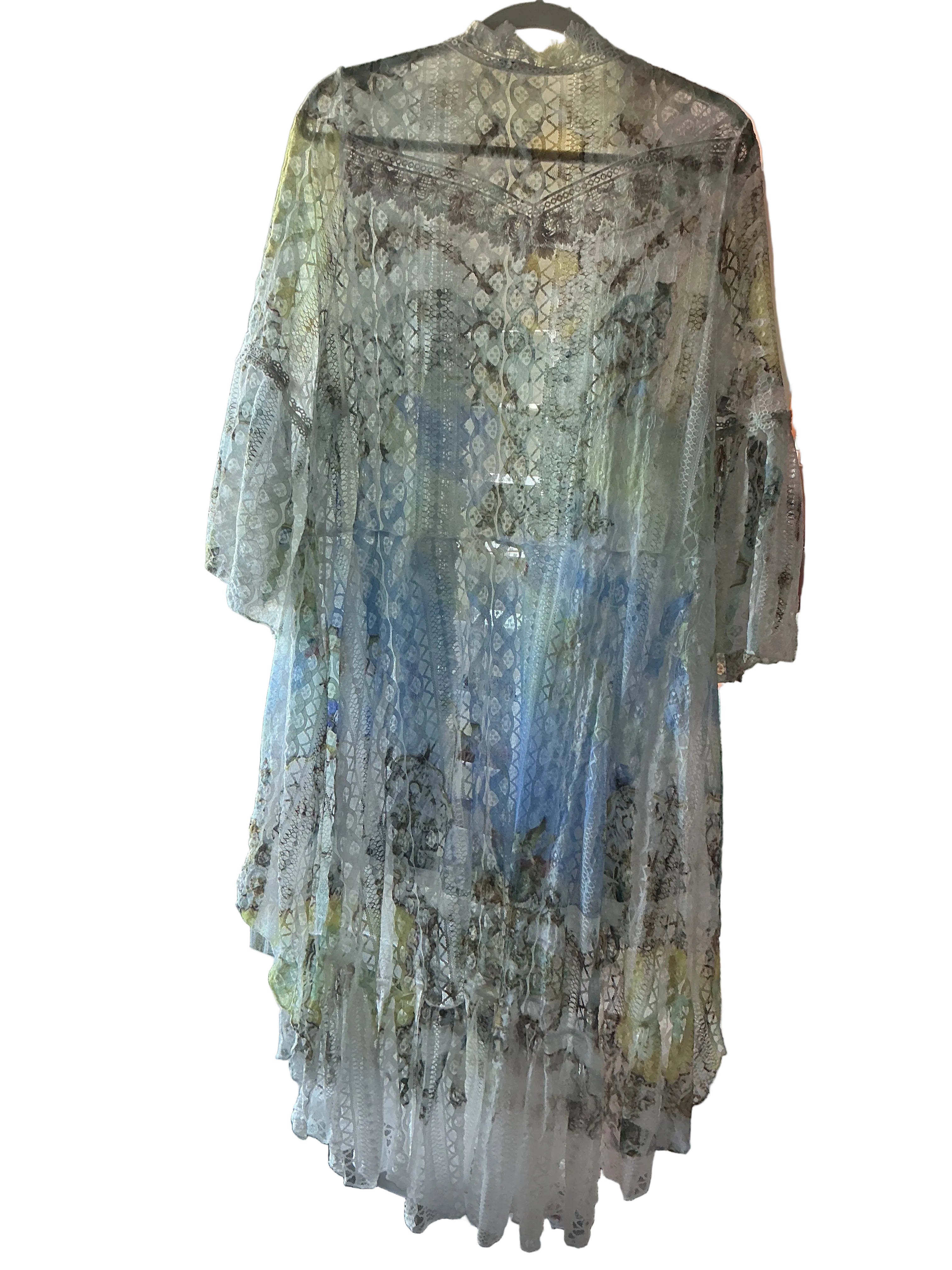 Blue lace duster