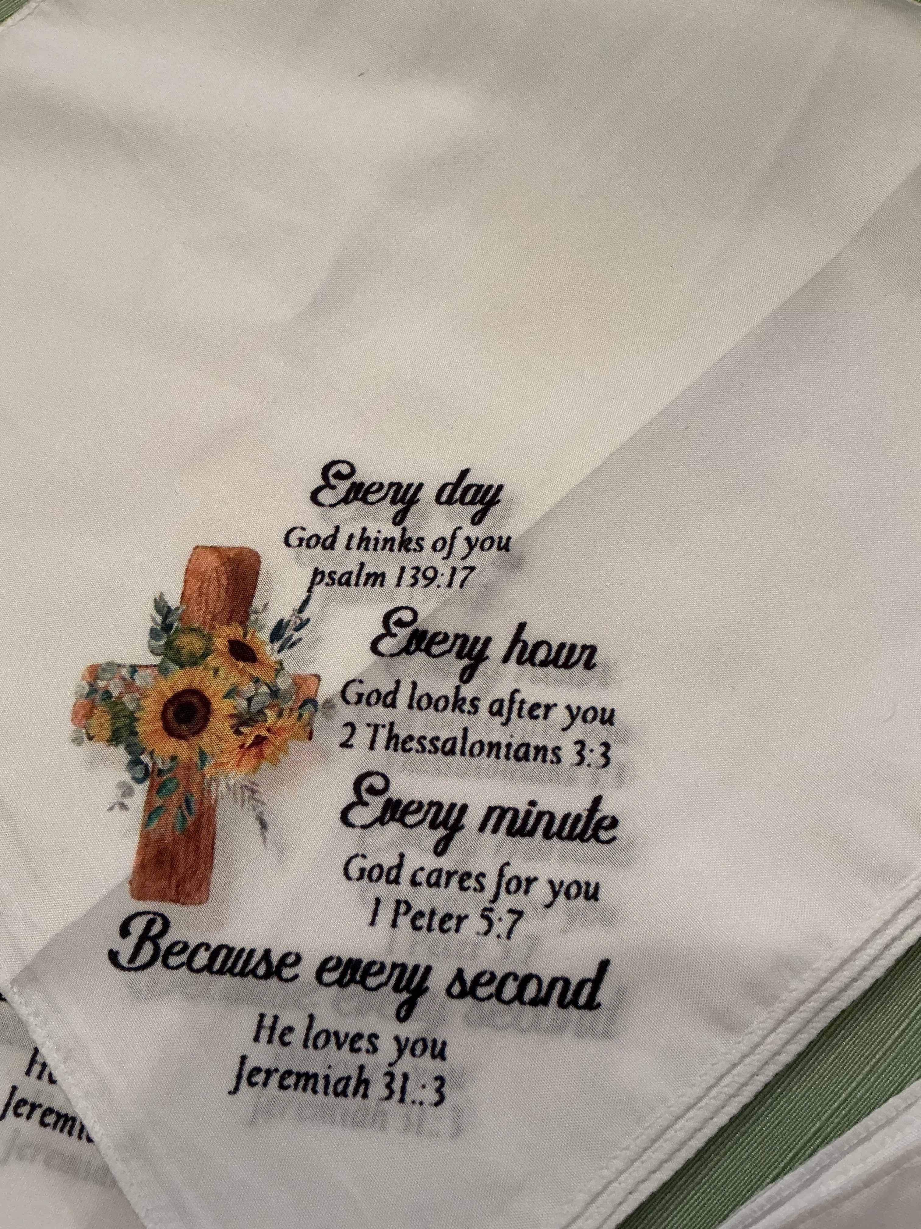 Handkerchief every day GOD THINKS OF YOU