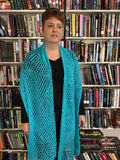 blue lacy shawl