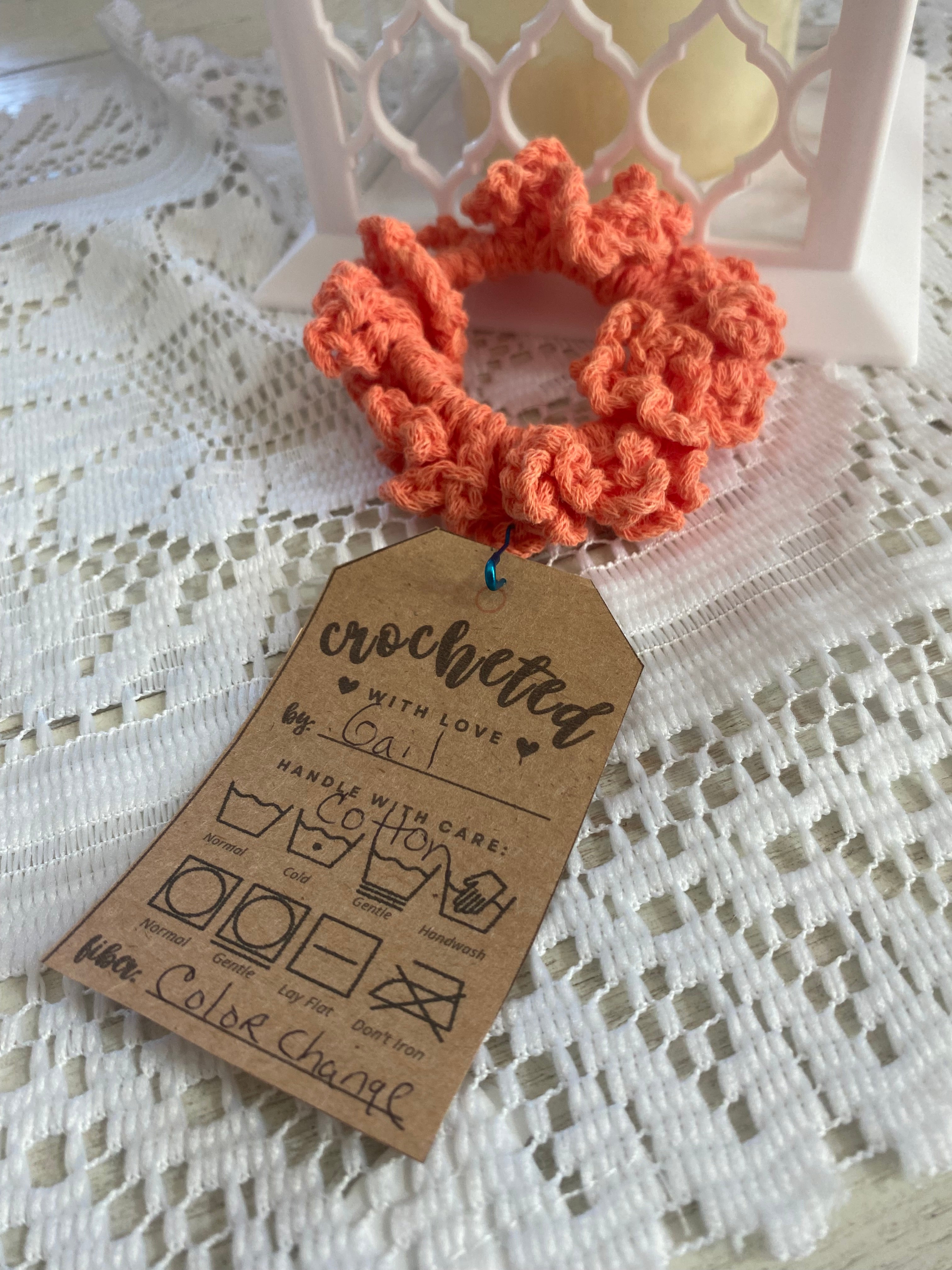 color changing hair scrunchy orange