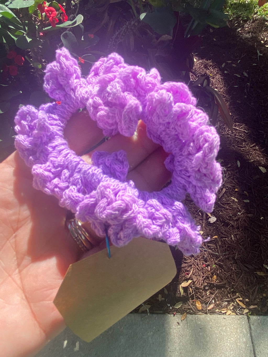 color changing scrunchie purple