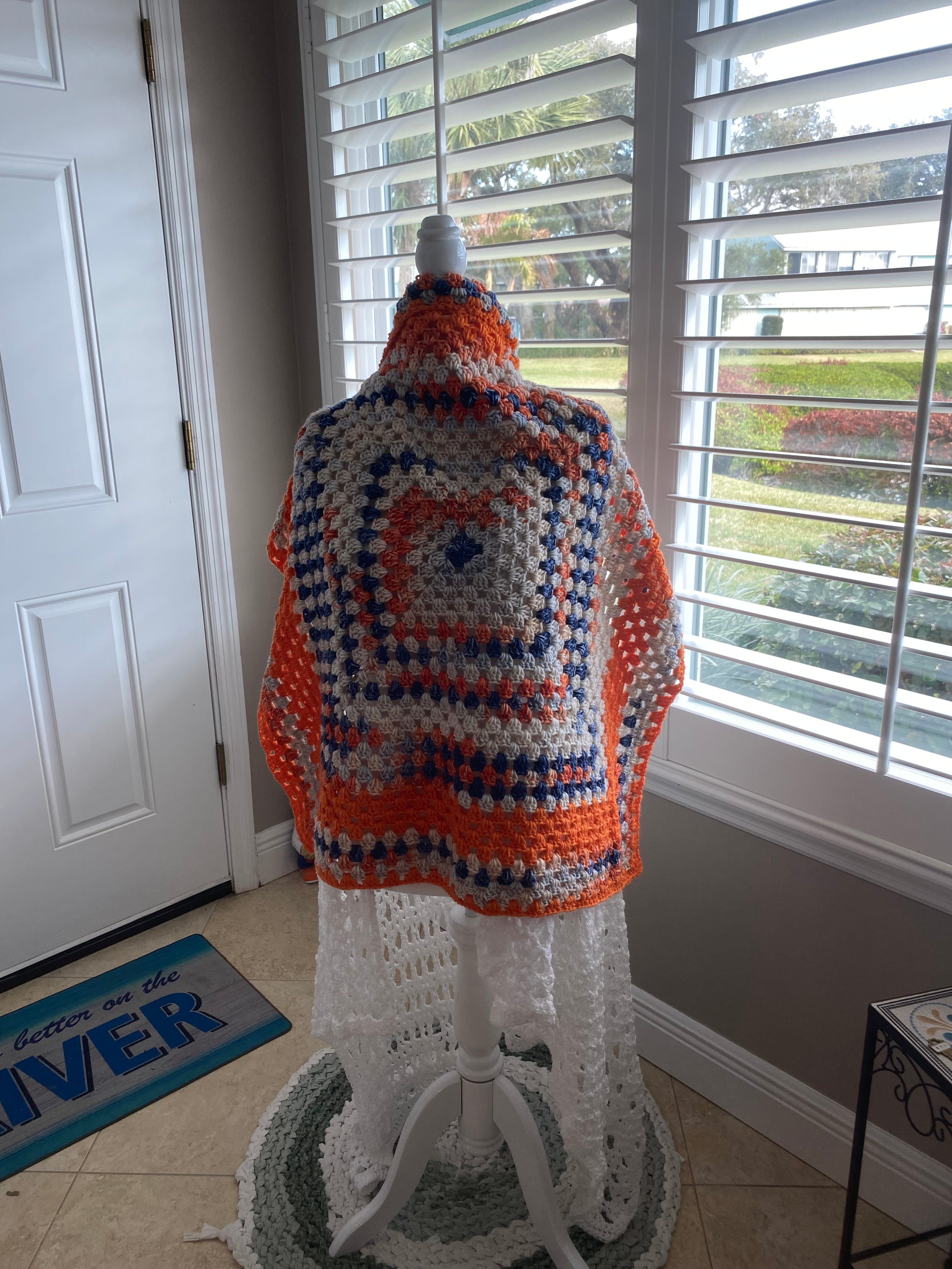 gator colors granny square lap robe or small blanket