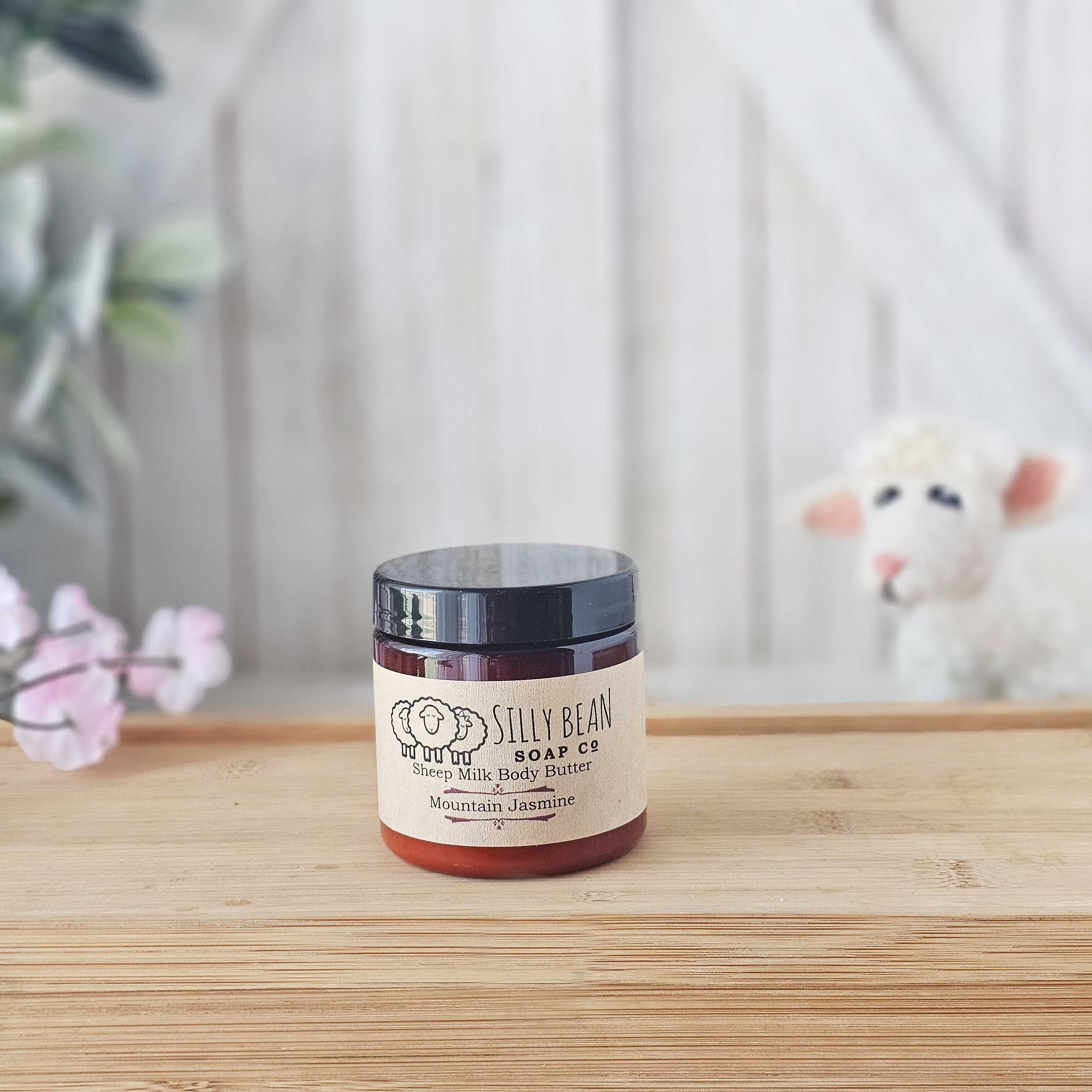 body butter mountain jasmine made with sheep milk