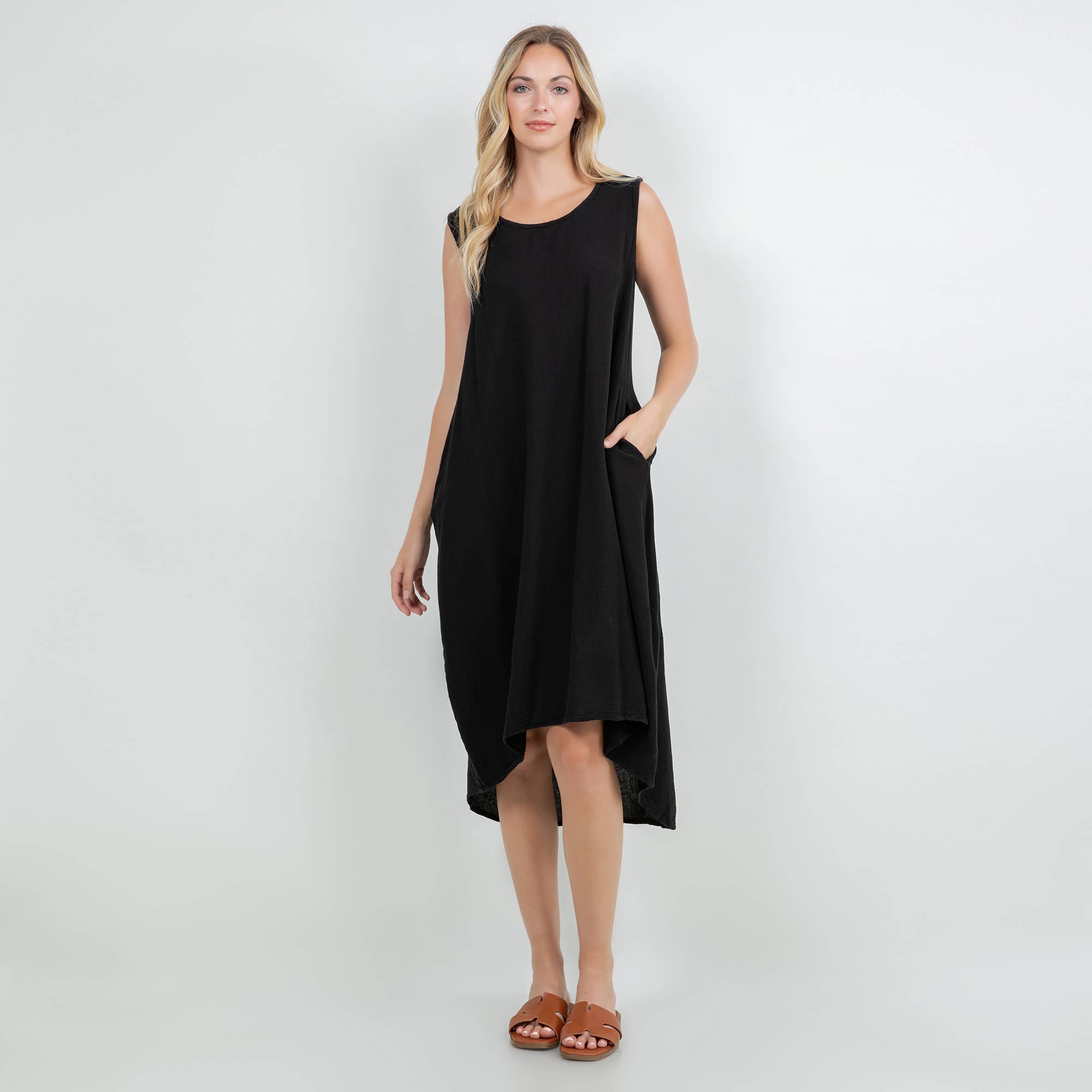 Ellie Dress-With Pockets 100% Cotton Gauze Dress