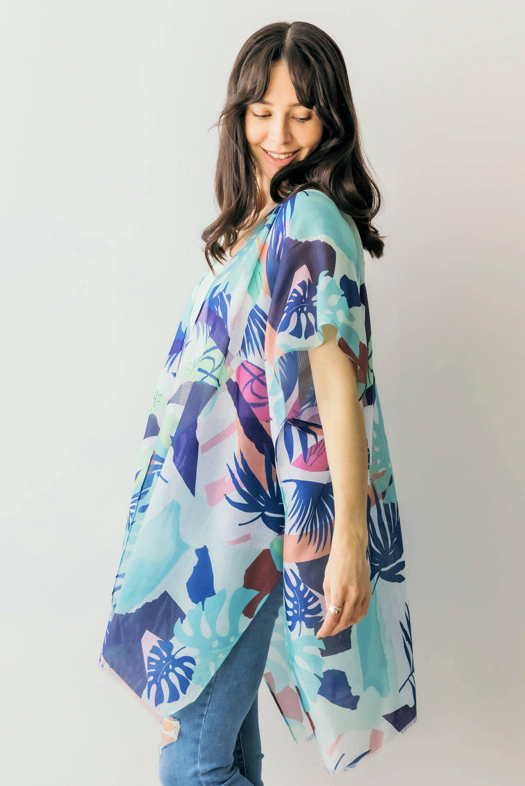 Tropical Print Kimono