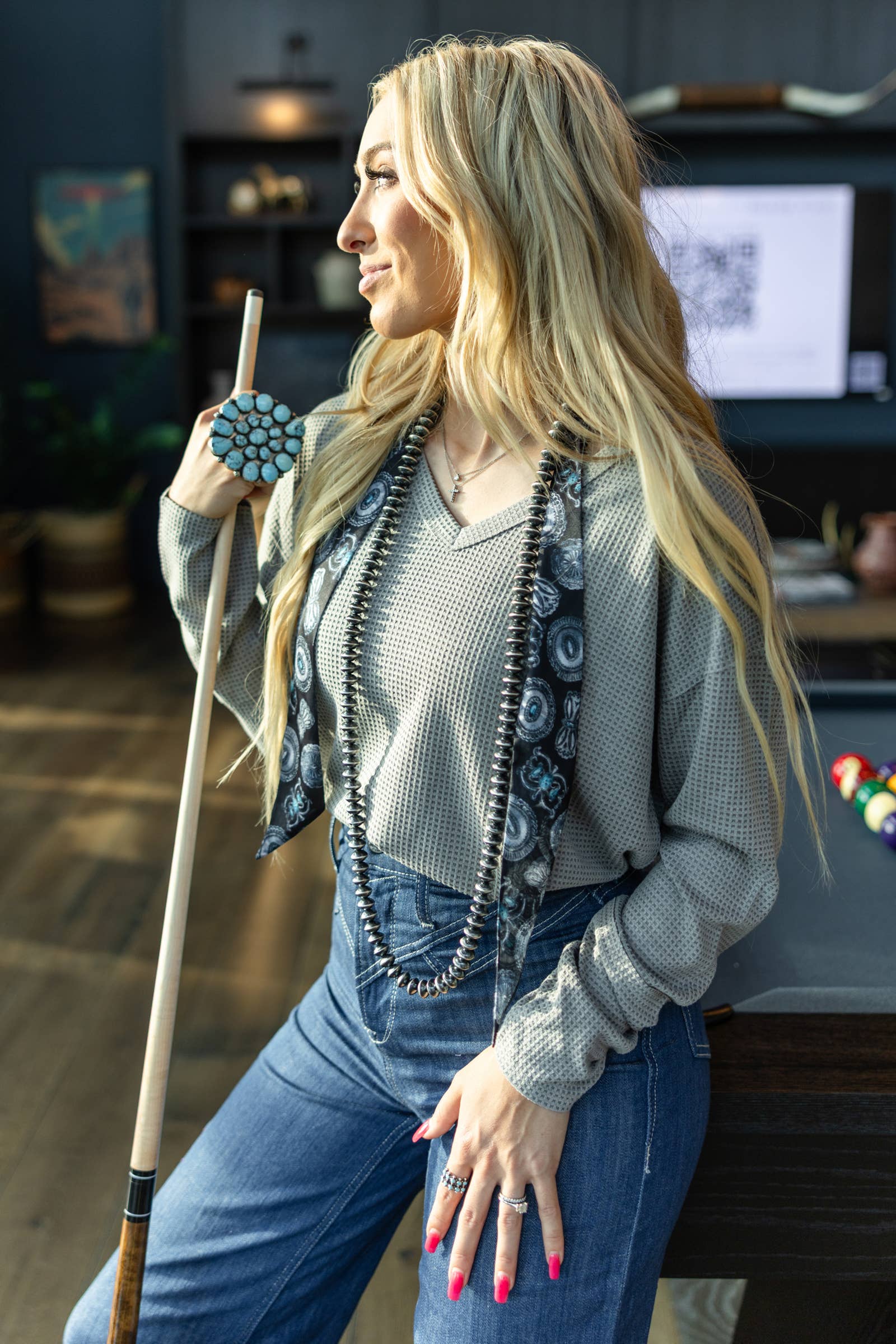V Neck Thermal Top