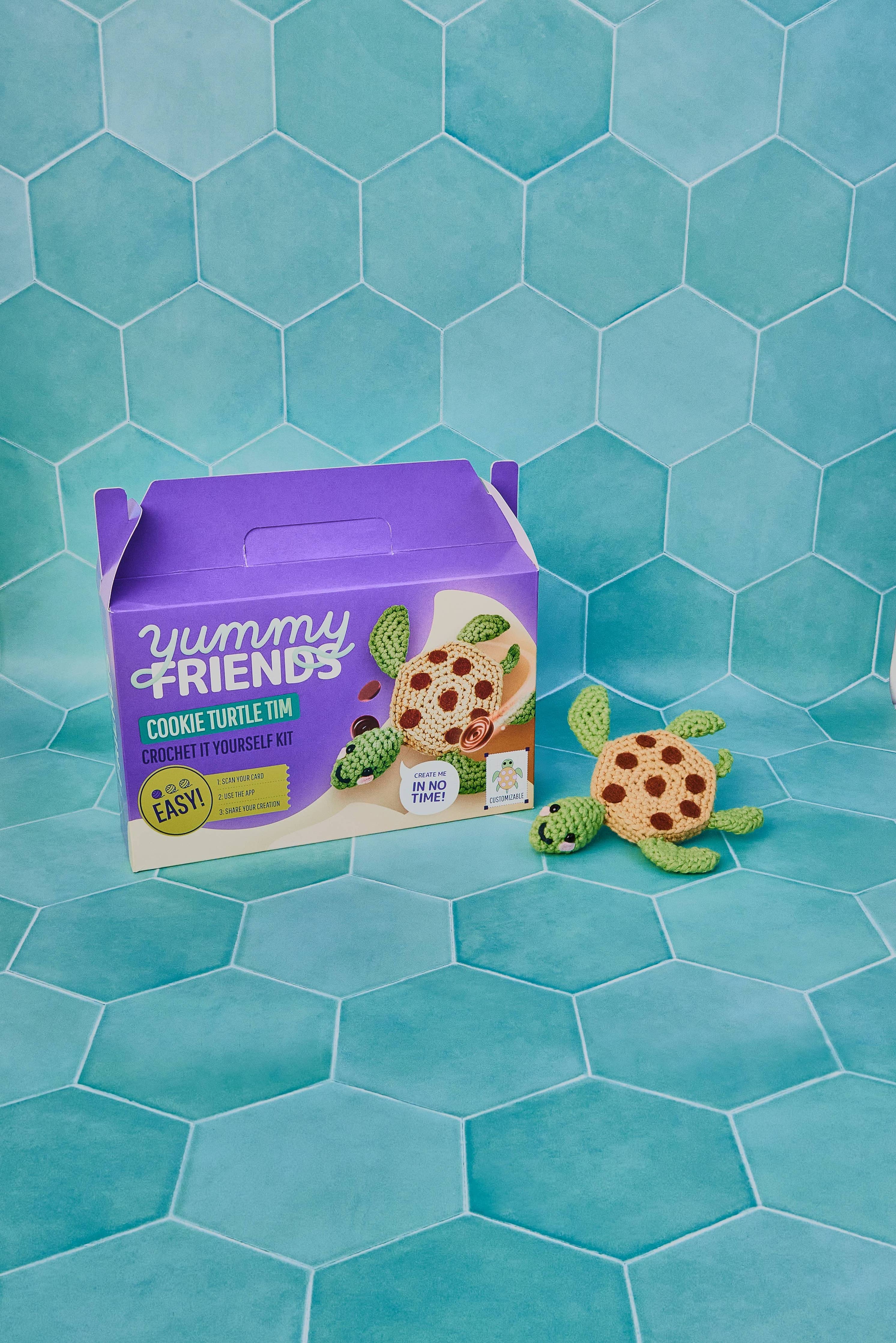 Lion Brand Yarn Yummy Friends Kit Cookie Turtle Tim 1 Kit