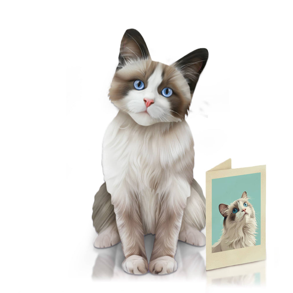 Ragdoll Cat (6 Pop-up Greeting Cards)