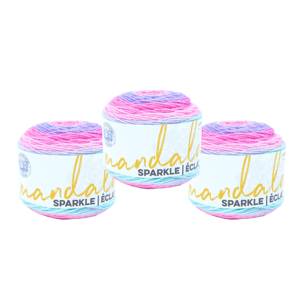 Lion Brand Yarn Mandala Sparkle Draco 3 Pack