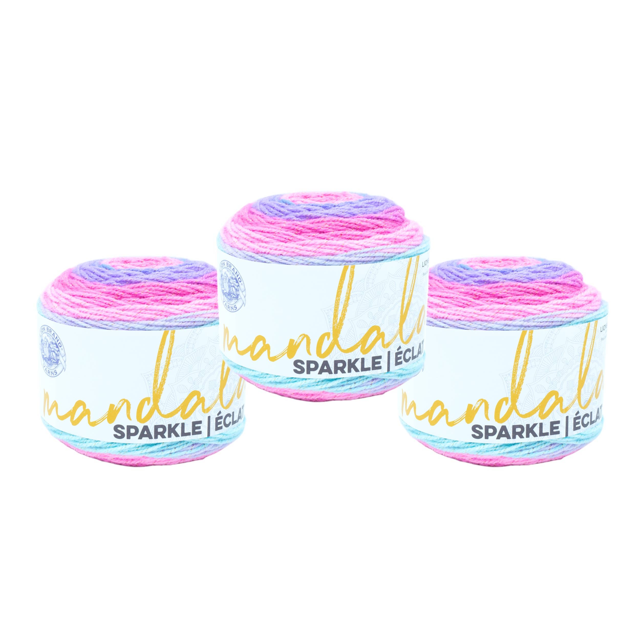 Lion Brand Yarn Mandala Sparkle Draco 3 Pack