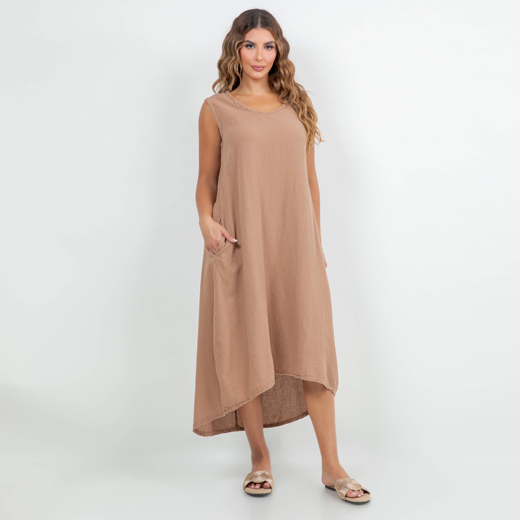 Ellie Dress-With Pockets 100% Cotton Gauze Dress