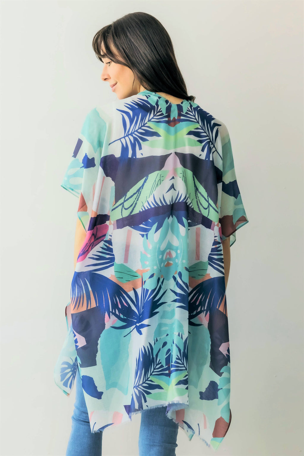 Tropical Print Kimono