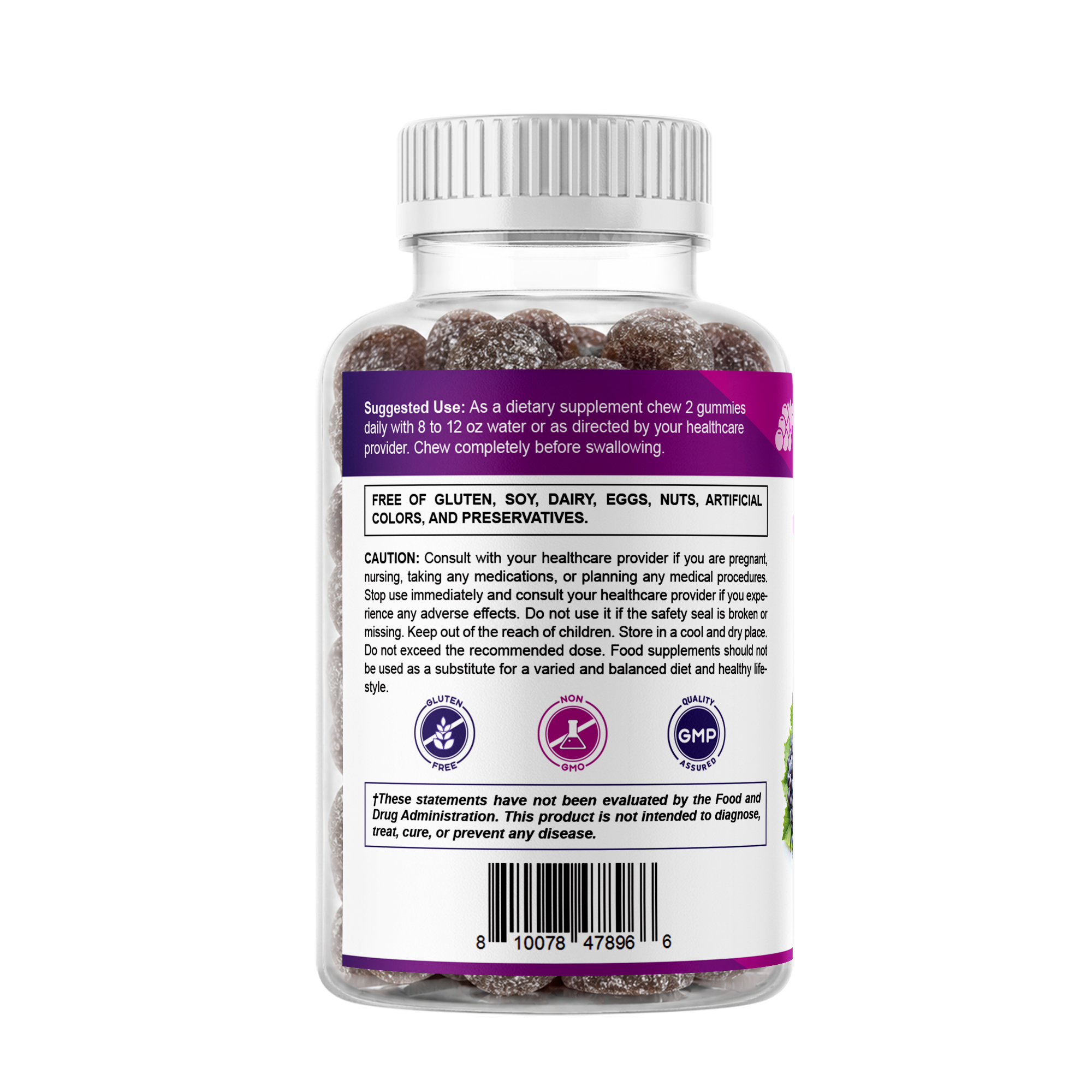 Vitamatic Magnesium Glycinate Gummies 600 mg, 60 Count
