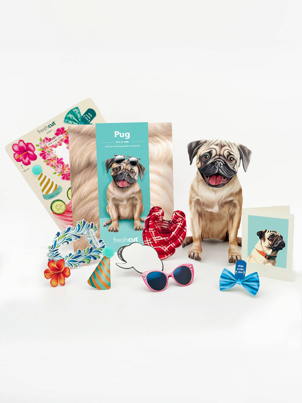 Pug (6 Pop-up Greeting Cards)
