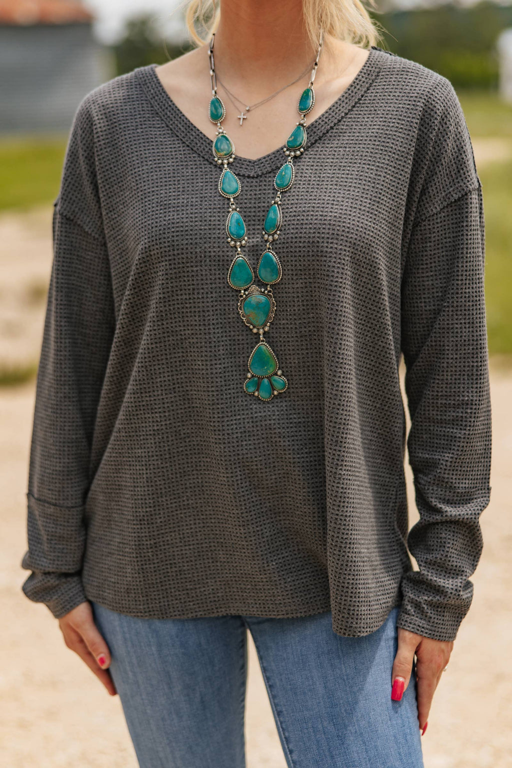 V Neck Thermal Top