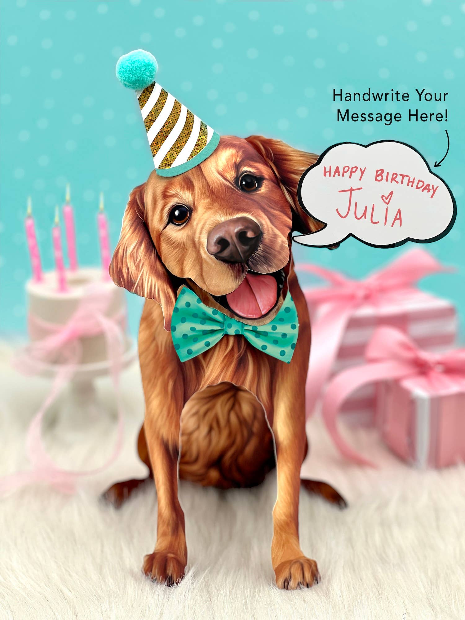 Golden Retriever (6 Pop-up Greeting Cards)
