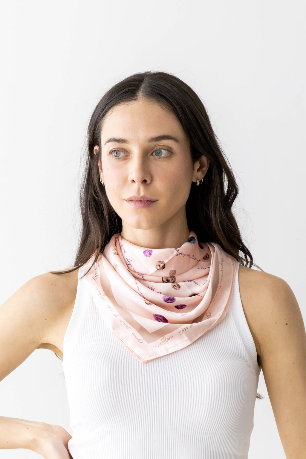 Yarn Ball Print Silky Square Scarf