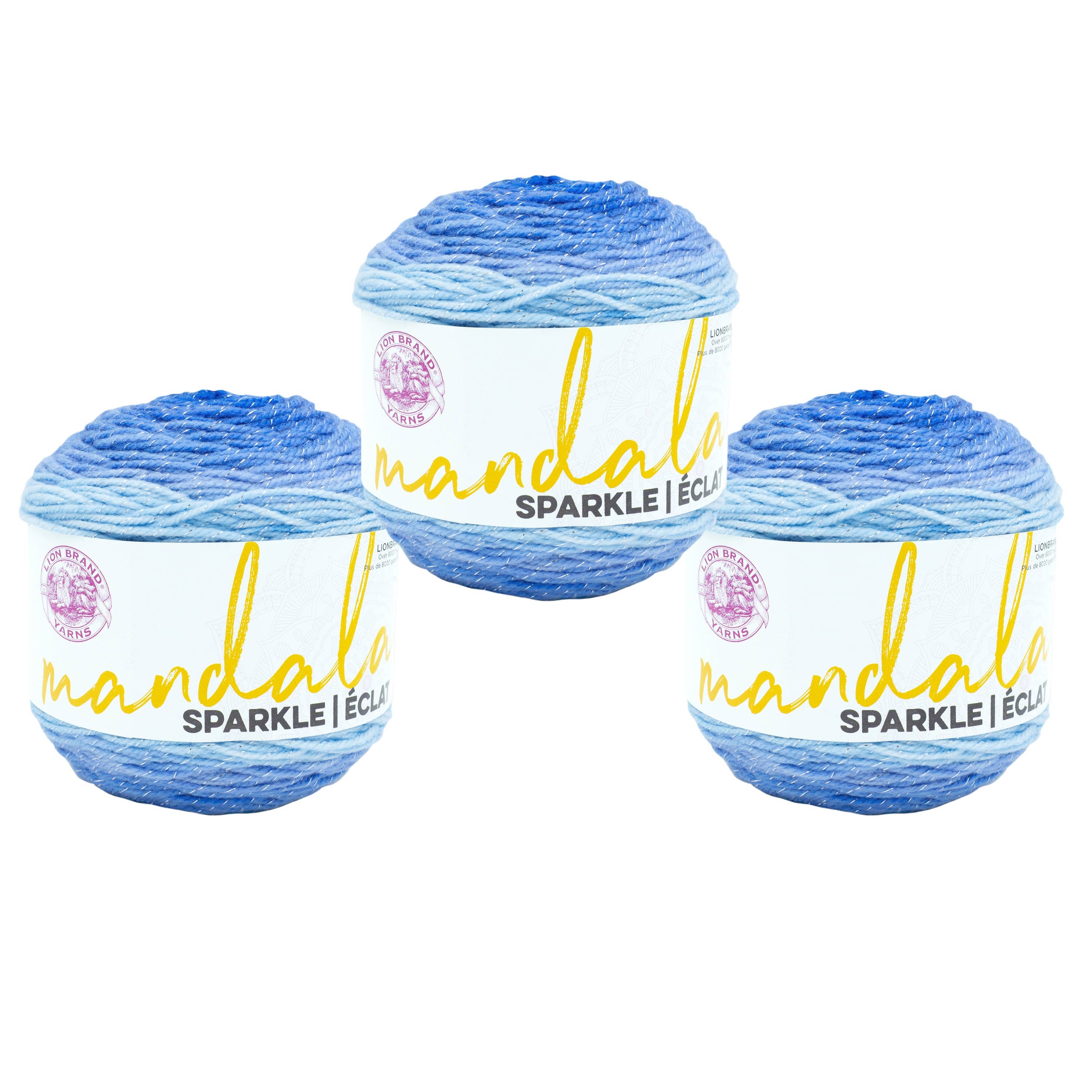 Lion Brand Yarn Mandala Sparkle Cepheus 3 Pack