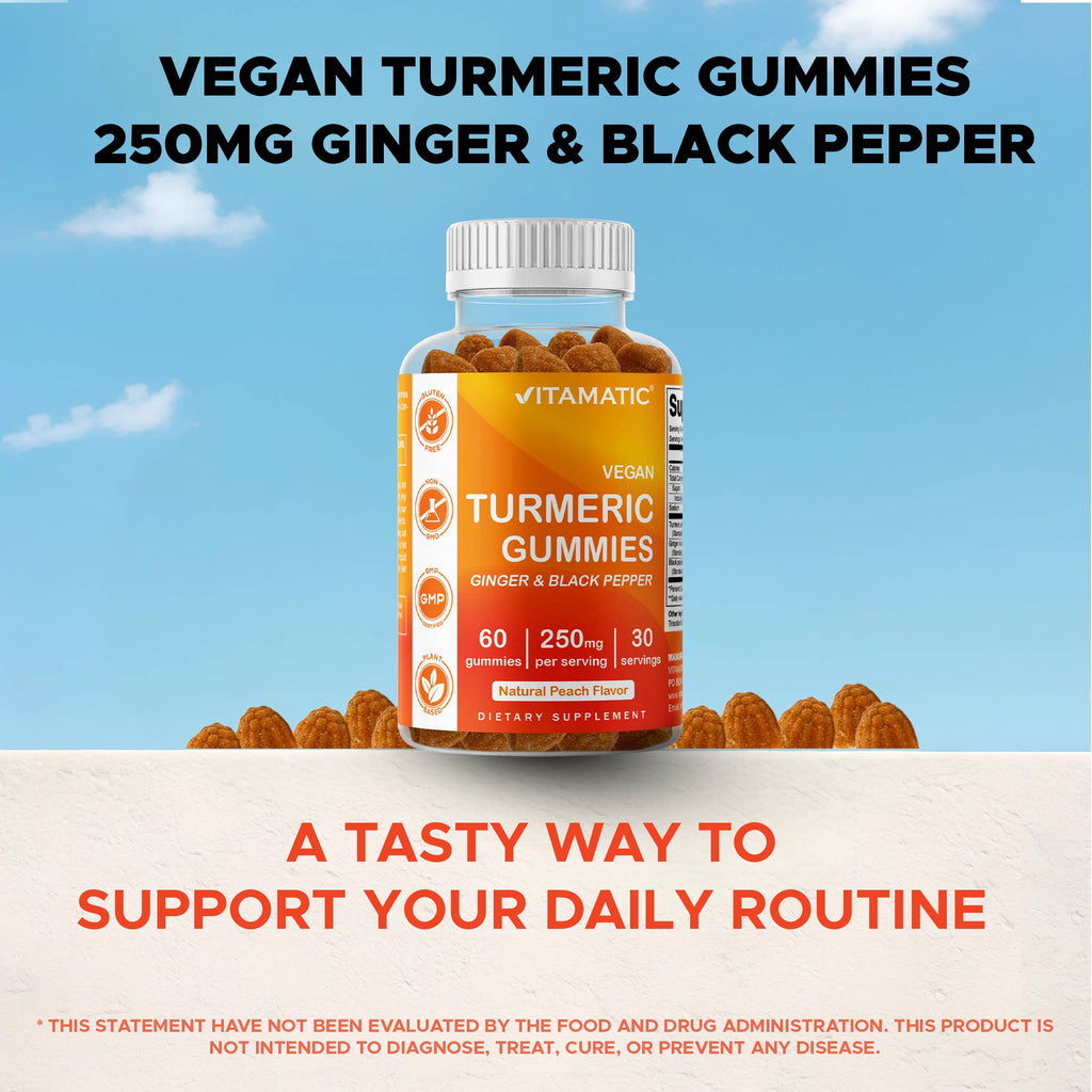 Vitamatic Turmeric 95% Curcuminoids | Joint & Gut | 60ct