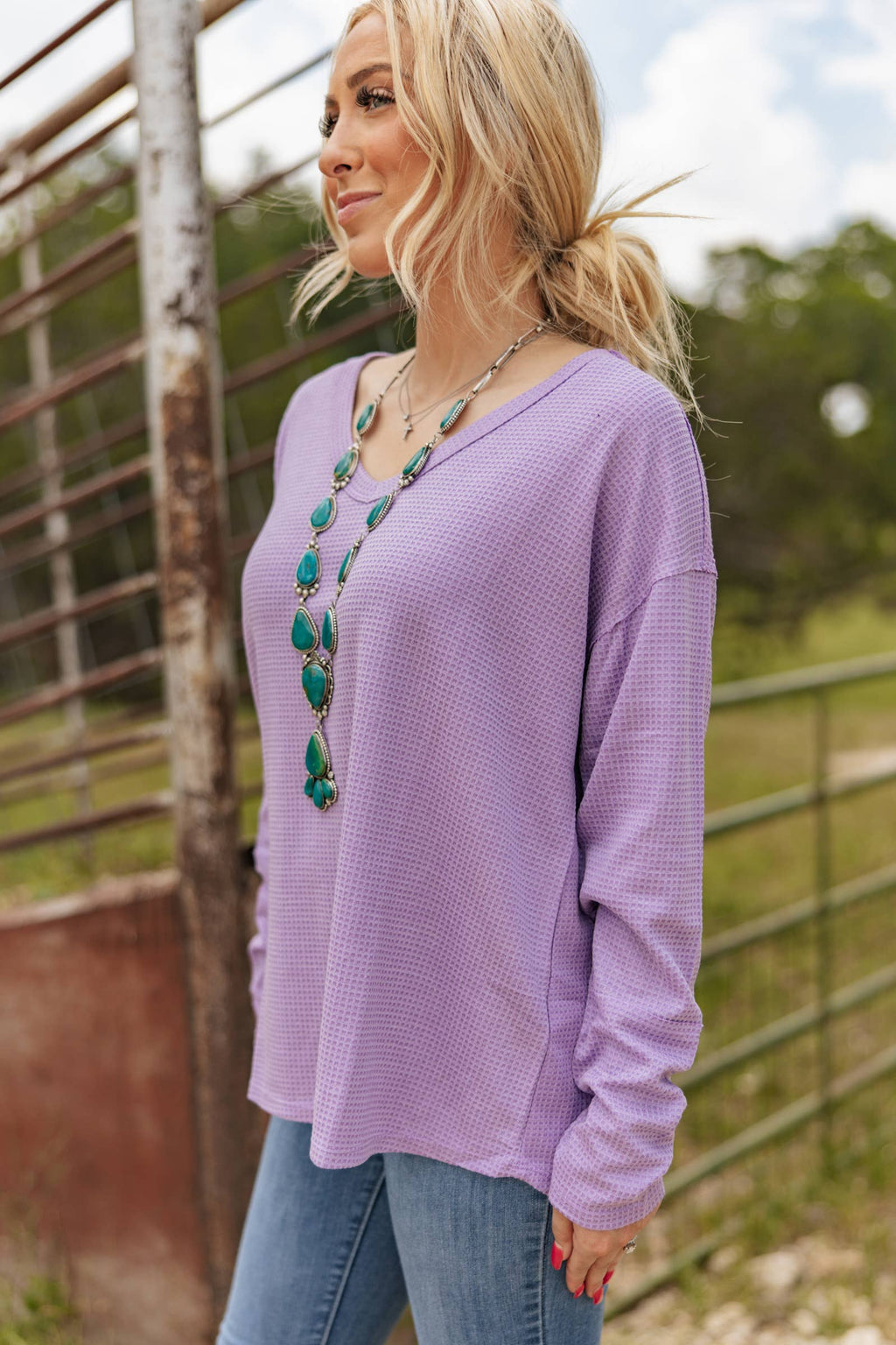 V Neck Thermal Top