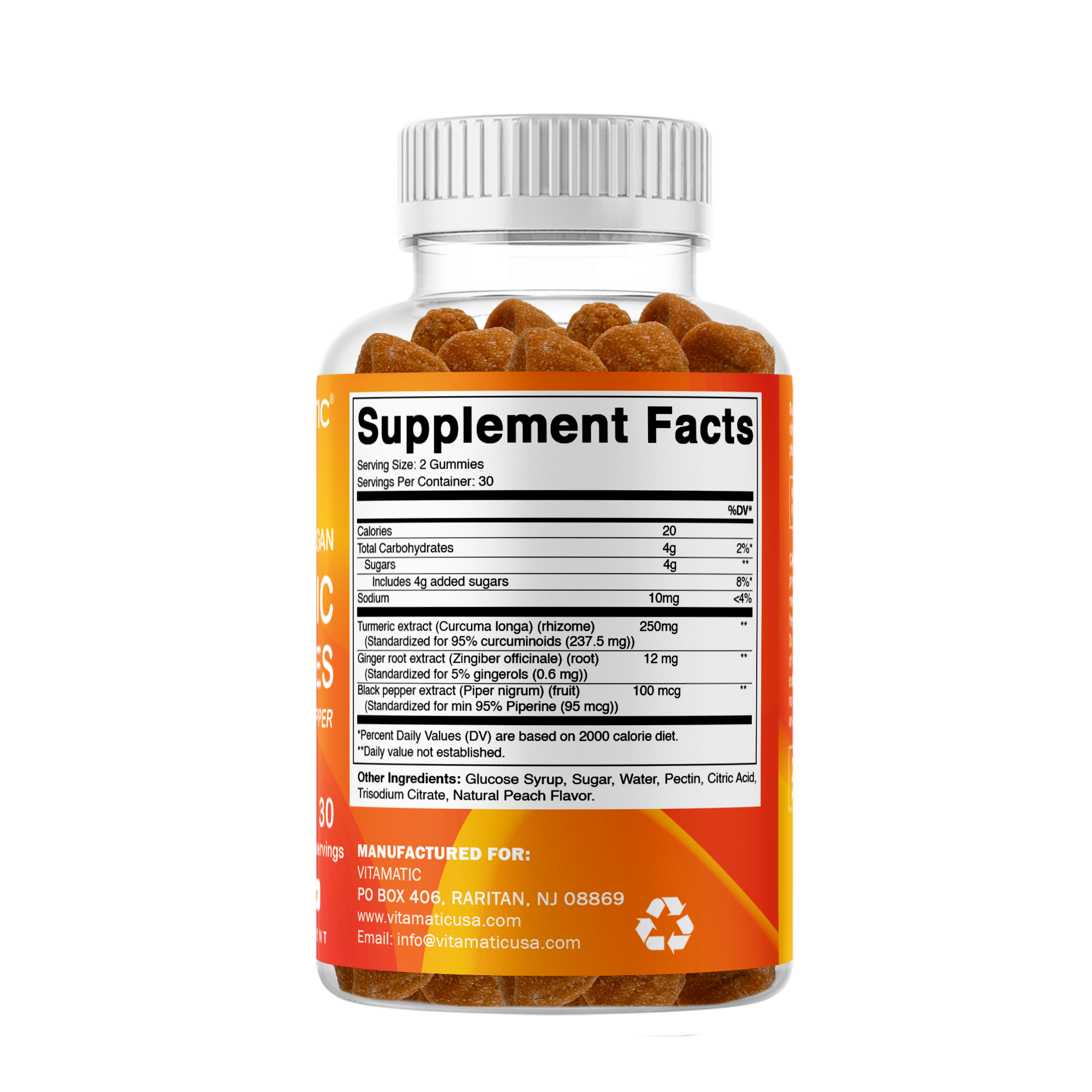 Vitamatic Turmeric 95% Curcuminoids | Joint & Gut | 60ct