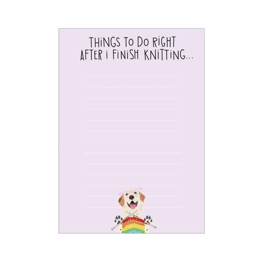 Finish Knitting List Pad, 4.75x6.5" Notepad