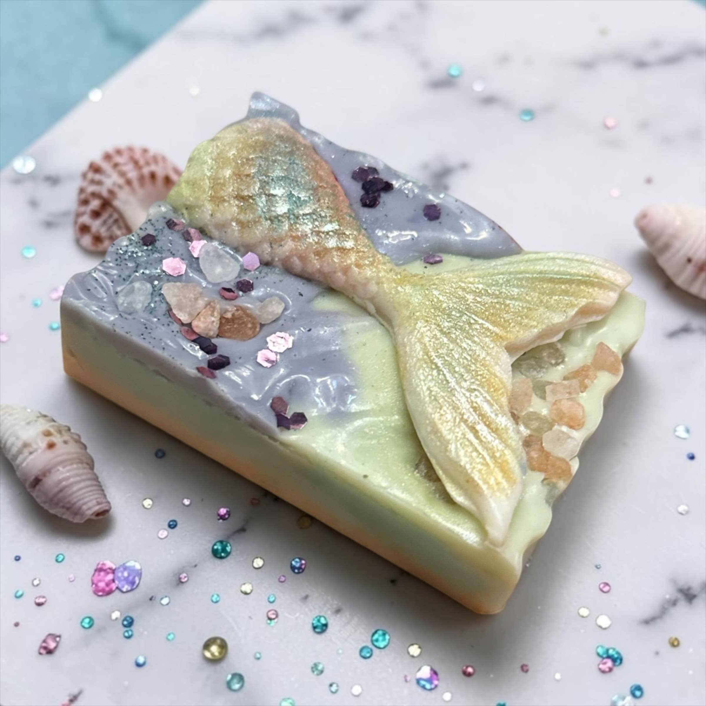Mermaid Soap Bar: Handmade Ocean Theme Soap