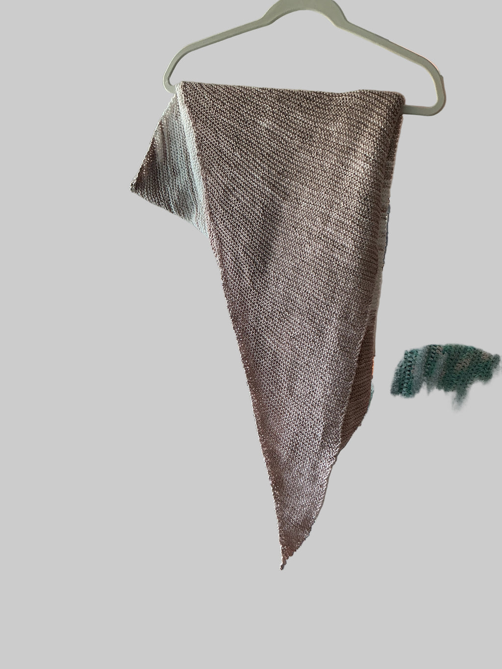 Knitted triangle shawl