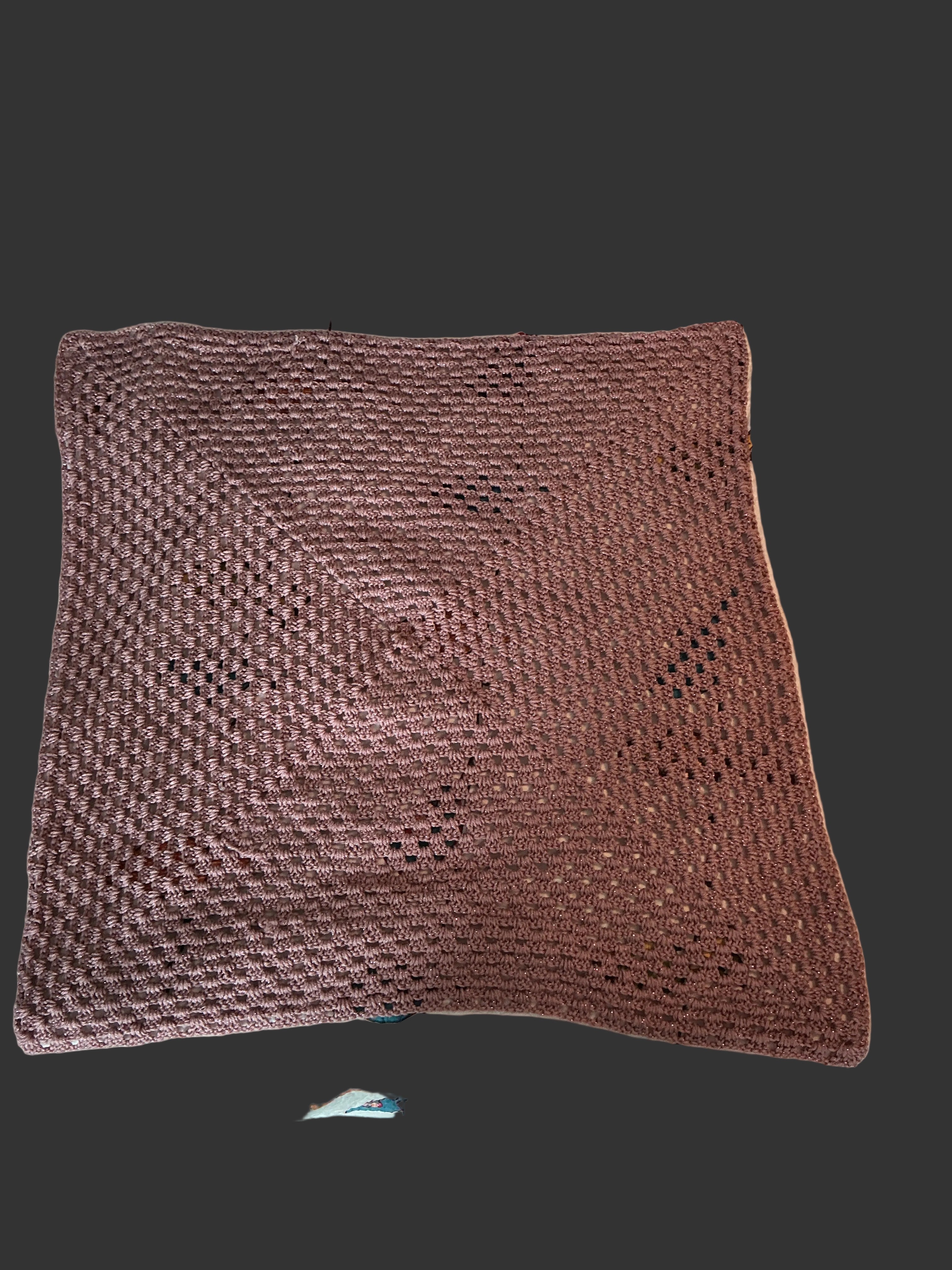 Granny square glitter pink blanket or lap robe